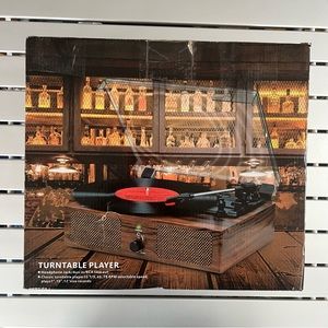 NIB Vinyl Belt-Driven Record Player Wireless Turntable w/ Built-in Speakers USB